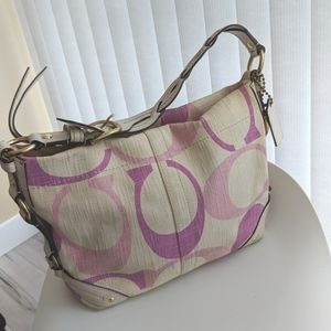 Coach pink Carly Tonal C shoulder bag
